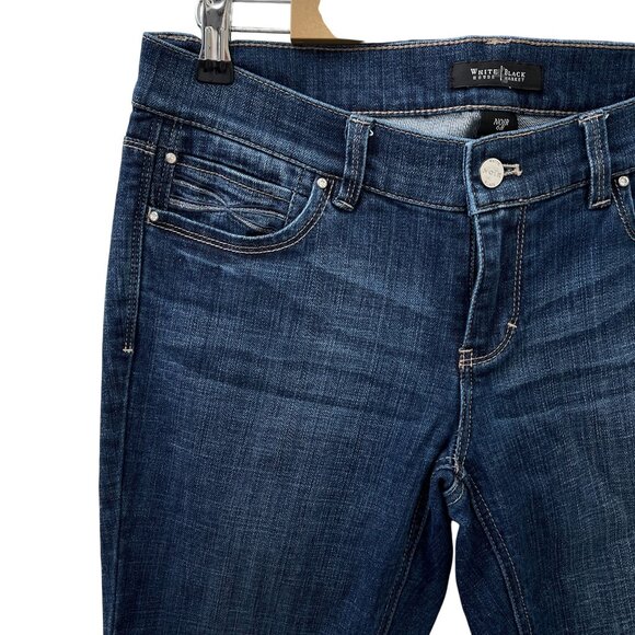 WHBM Low-Rise Womens Jeans Flared Leg Dark Wash Denim White House Black Market 6 - Picture 10 of 10